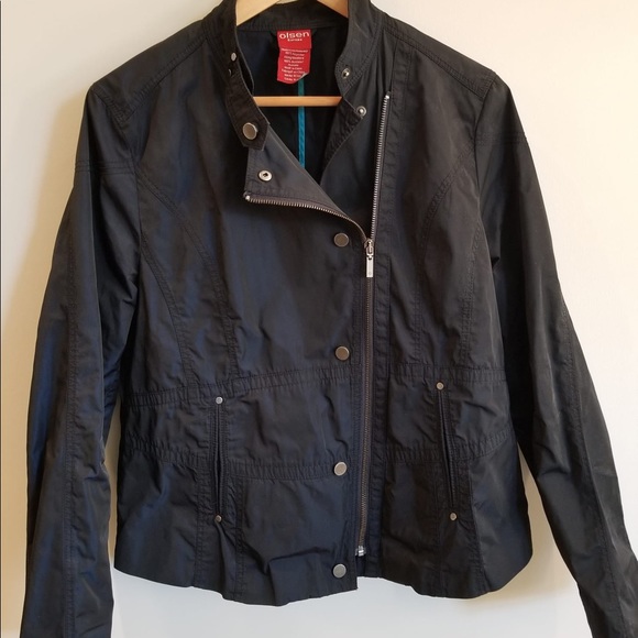 Navy Blue Olsen bomber jacket. Perfect for spring - Picture 1 of 1